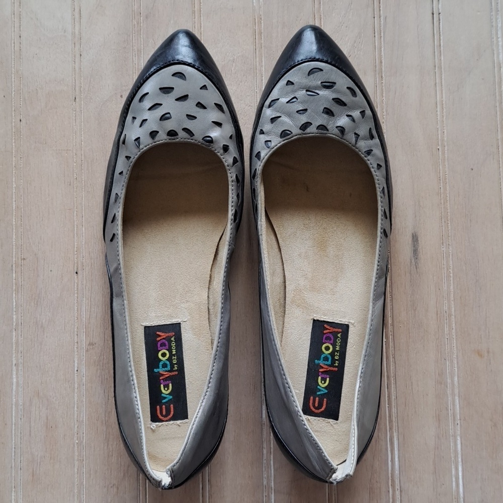 EVERYBODY By BZ MODA Blockcolor Vintage Inspired Leather Slip On Classy Flats
